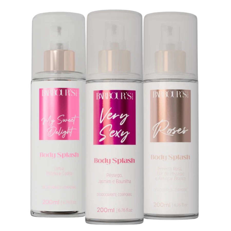3 Body Splash Very Sexy Delight Roses Barbour's Beauty